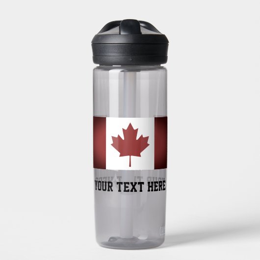 Canadese vlag aangepaste plastic waterfles (Voorkant)