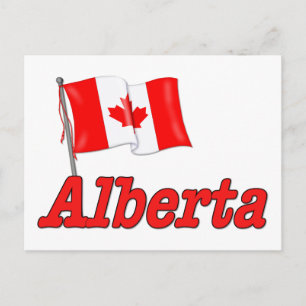 Canadese vlag - Alberta Briefkaart