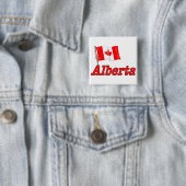Canadese vlag - Alberta Vierkante Button 5,1 Cm (In situ)