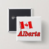 Canadese vlag - Alberta Vierkante Button 5,1 Cm (Voorkant /achterkant)