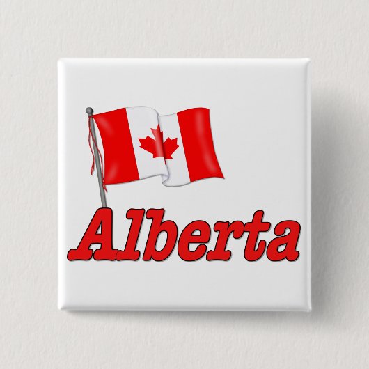 Canadese vlag - Alberta Vierkante Button 5,1 Cm (Voorkant)