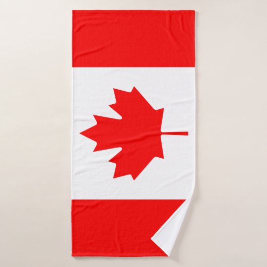 Canadese vlag badhanddoek (Badhanddoek)