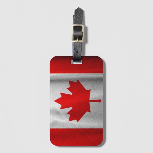 Canadese vlag bagagelabel (Voorkant (verticaal))
