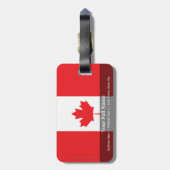 Canadese vlag bagagelabel (Achterkant verticaal)