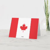 Canadese vlag bedankkaart (Achterkant)