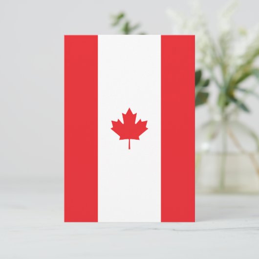 Canadese vlag bedankkaart (Staand voorkant)