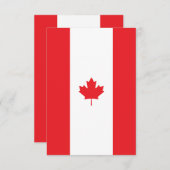 Canadese vlag bedankkaart (Voorkant / Achterkant)