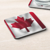 Canadese vlag bier onderzetter (Linkerzijde)