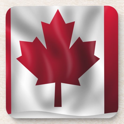 Canadese vlag bier onderzetter (Voorkant)
