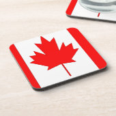 Canadese vlag bier onderzetter (Linkerzijde)