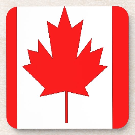 Canadese vlag bier onderzetter (Voorkant)