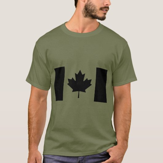 Canadese vlag: Blackout T-shirt (Voorkant)