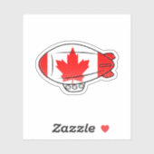 Canadese vlag Blimp ballon in blauwe lucht Custom Sticker (Vel)