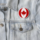 Canadese Vlag Bol Ronde Button 5,7 Cm (In situ)