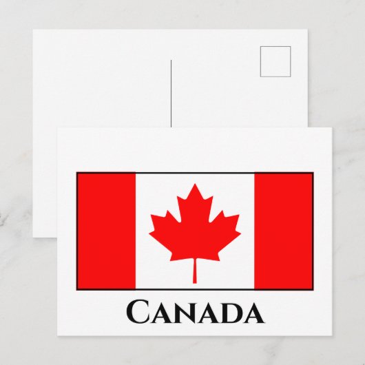 Canadese vlag briefkaart (Voorkant / Achterkant)