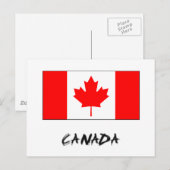 Canadese vlag briefkaart (Voorkant / Achterkant)