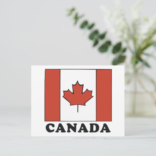 Canadese vlag briefkaart (Staand voorkant)