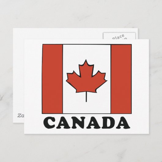 Canadese vlag briefkaart (Voorkant / Achterkant)