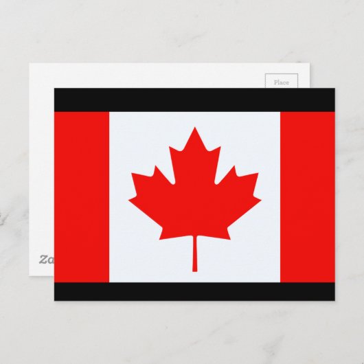Canadese vlag briefkaart (Voorkant / Achterkant)