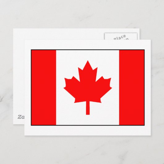 Canadese vlag briefkaart (Voorkant / Achterkant)