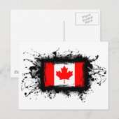 Canadese vlag briefkaart (Voorkant / Achterkant)
