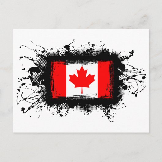 Canadese vlag briefkaart (Voorkant)
