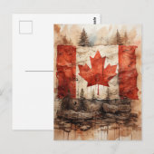  Canadese vlag Briefkaart (Voorkant / Achterkant)