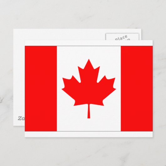 Canadese vlag briefkaart (Voorkant / Achterkant)