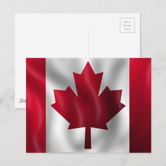 Canadese vlag briefkaart (Voorkant / Achterkant)