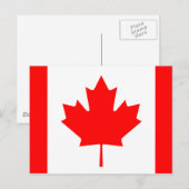Canadese vlag briefkaart (Voorkant / Achterkant)