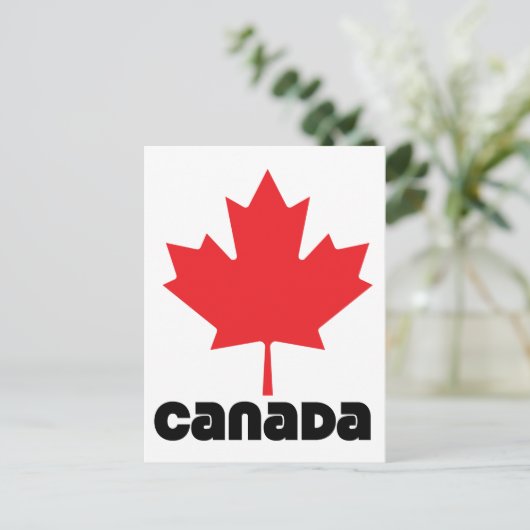 Canadese vlag briefkaart (Staand voorkant)