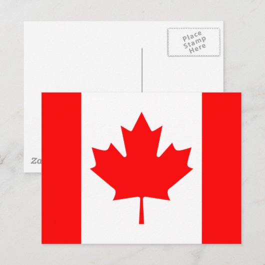 Canadese vlag briefkaart (Voorkant / Achterkant)