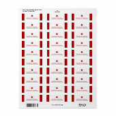 Canadese Vlag Bruiloft Etiket (Full Sheet)