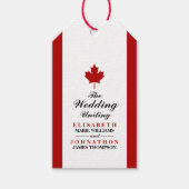 Canadese vlag bruiloft gunst cadeaulabel (Voorkant)