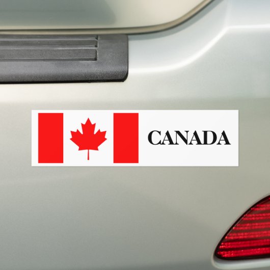 Canadese vlag bumpersticker (Op auto)