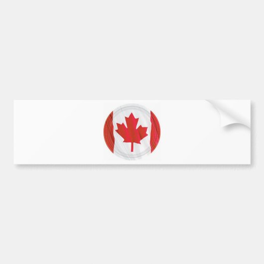 canadese vlag bumpersticker (Voorkant)