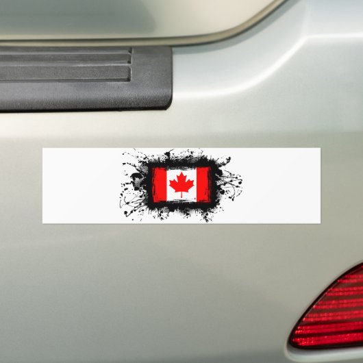 Canadese vlag bumpersticker (Op auto)