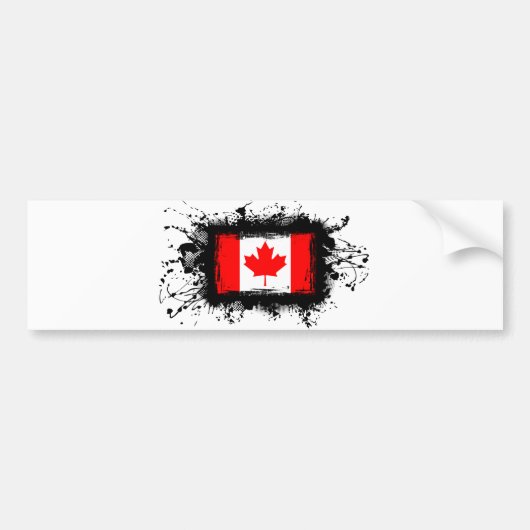 Canadese vlag bumpersticker (Voorkant)