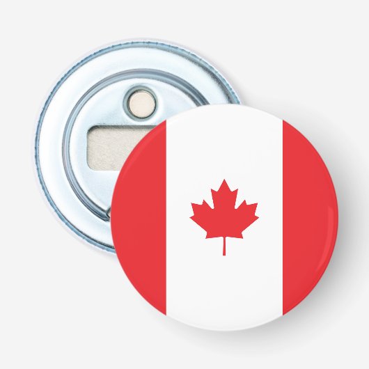 Canadese vlag button flesopener (Voorkant)