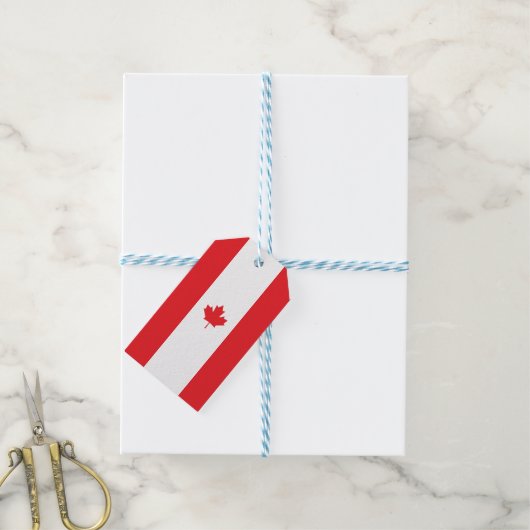 Canadese vlag cadeaulabel (Met Touw)