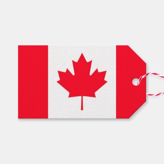 Canadese vlag. CANADA. Cadeaulabel (Voorkant (Horizontaal))