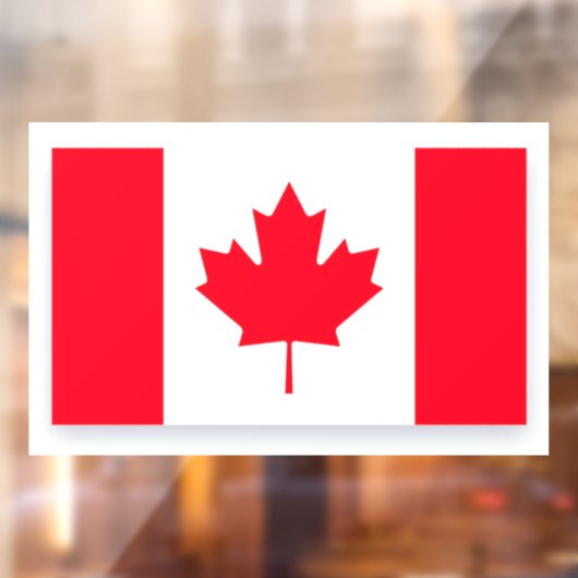 Canadese vlag. CANADA. Groot Raamsticker (Vel 2)