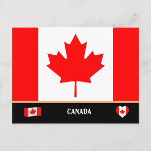 Canadese vlag & Canada land reizen / Canada Briefkaart