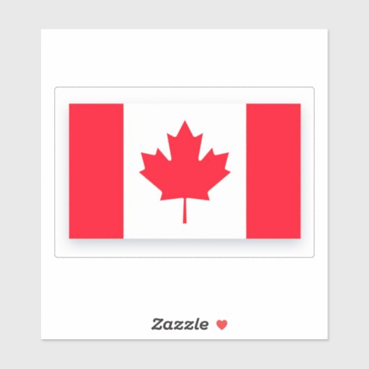 Canadese vlag. CANADA. Maat Medium. Sticker (Vel)