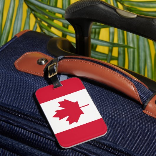 Canadese vlag - Canada Maple Leaf - Bagage ID Labe Bagagelabel (Voorkant Insitu 1)