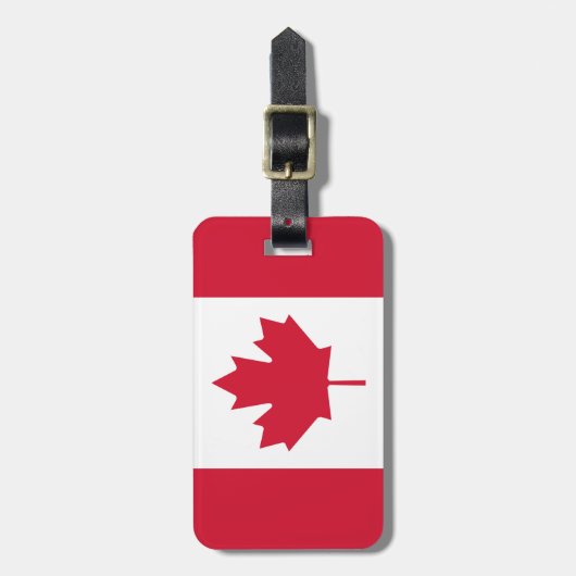 Canadese vlag - Canada Maple Leaf - Bagage ID Labe Bagagelabel (Voorkant verticaal)