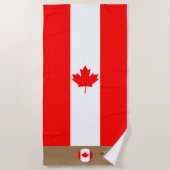 Canadese vlag & Canada monogram / strandhanddoek Strandlaken (Voorkant)