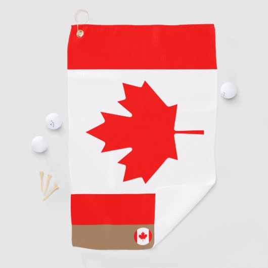 Canadese vlag & Canada monogrammen Golfhanddoek (Insitu)