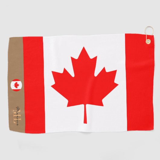 Canadese vlag & Canada monogrammen Golfhanddoek (Horizontaal)