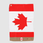 Canadese vlag & Canada monogrammen Golfhanddoek (Voorkant)